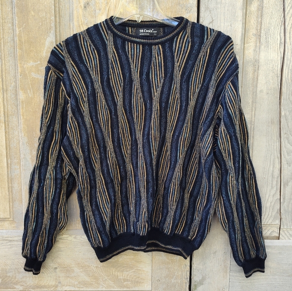 Vintage Wavy Striped St. Croix Sweater